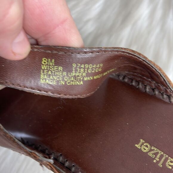 Naturalizer Wiser Brown Leather Strappy Slide Wedge Mules Sz 8 - Picture 5 of 9